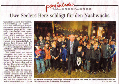 Ausschnitt aus dem Hamburger Abendblatt